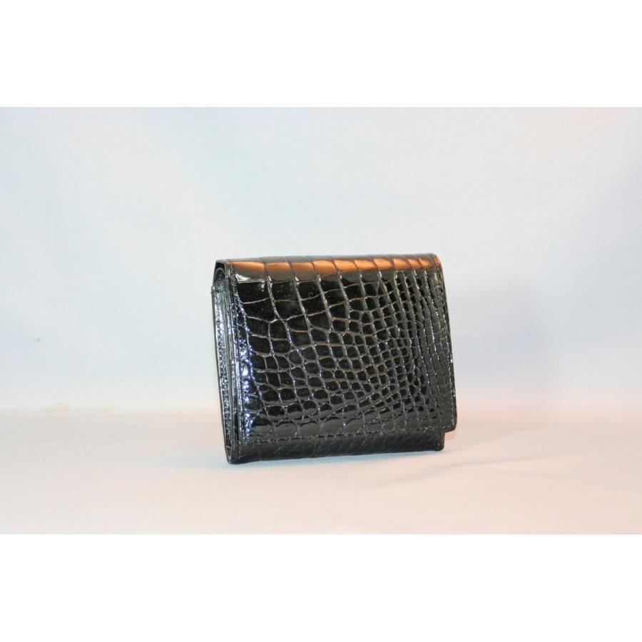 クロコダイル　BOX小銭入れ シャイニング　折財布　日本製　ブラック |  | 01