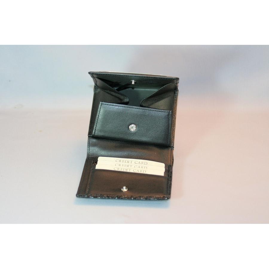 クロコダイル　BOX小銭入れ シャイニング　折財布　日本製　ブラック |  | 03