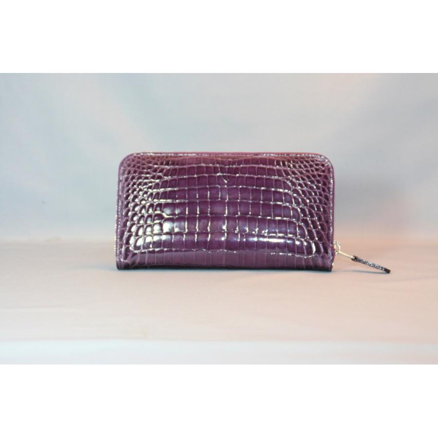 クロコダイル　シャイニング　ラウンドファスナー　センター取り　日本製　パープル |  | 02