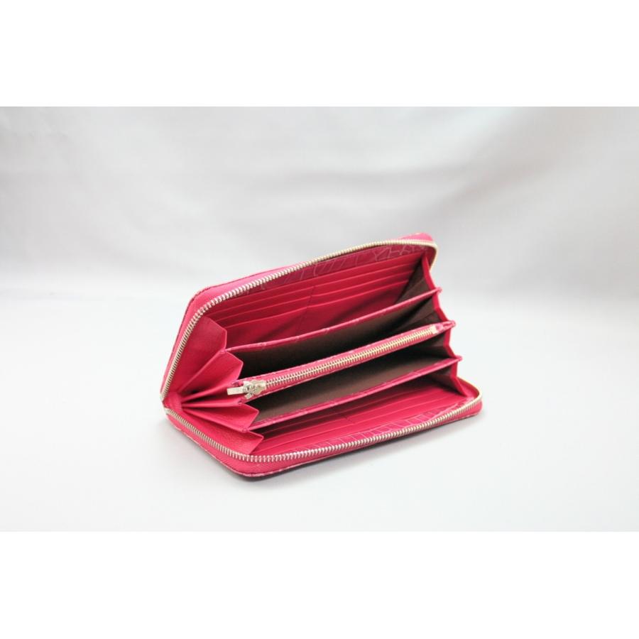 クロコダイル　ラウンドファスナー　センター取り　日本製　ピンク |  | 03