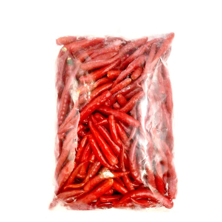 新世界中華物産【中華冷凍肉類】 冷凍 激辛 紅辣椒 冷凍赤唐辛子 生冷凍紅唐辛子 タイ産 とうからし ヘタ無 500g 冷凍のみの発送 | 