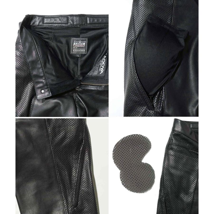 KADOYA :カドヤ2274 レザーパンツPL-PANTS3 MENS メンズ 【S M L LL】夏用パンチングレザーパンツ ライディングパンツ|bigmart|08
