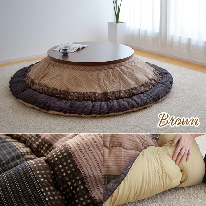 ゆかり 掛 (I) こたつ布団 円形 単品 しじら織り 約205cm丸 ゆかり こたつ