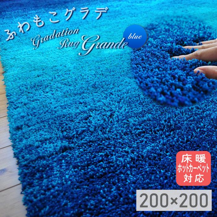 シャギーラグ Grande 0 0cmブルー ホットカーペットカバー対応 グランデ 床暖房対応 カットパイルラグ オールシーズン モダン 青 水色グラ Itg Rg Grdbl 家具と雑貨bigmoriesyahoo 店 通販 Yahoo ショッピング