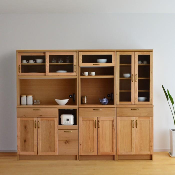 ダイニングボード 幅60cm PRK 木製 耐震ラッチ 地震対策 ホワイト