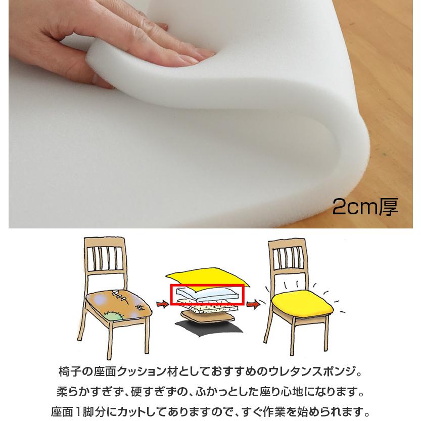 いすはりーず 2枚まで1送料／ベンチサイズ／ ウレタン 単品【2cm