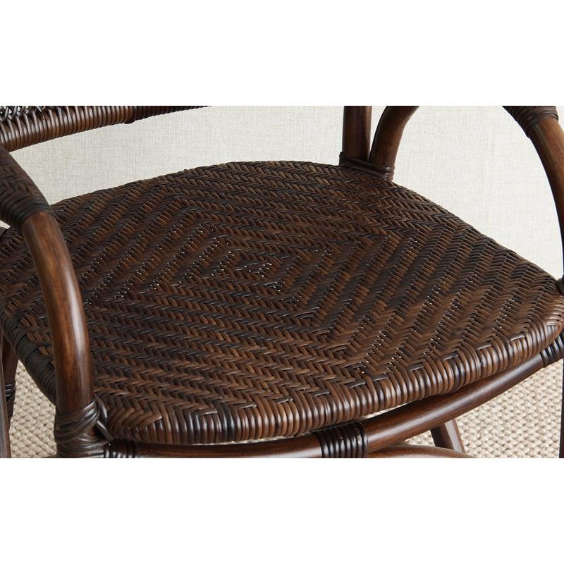 ラタンチェア C117KA WAHOOシリーズ ダークブラウン フレーム