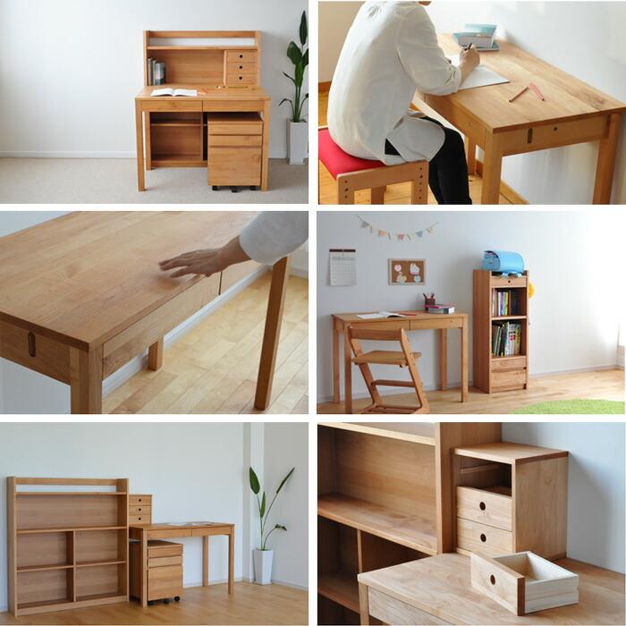 d*d様 杉工場3段引き出しワゴン キャスター付き国産子ども机