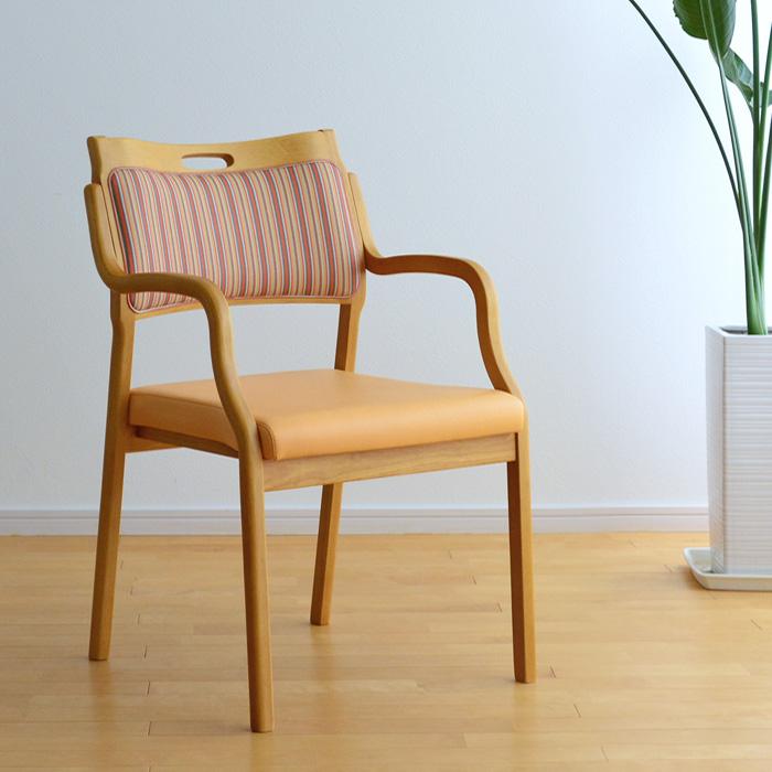 【訳あり】 介護 ケアチェア チェア 椅子 Care-112-HAC 送料無料 スタッキング 敬老の日 丈夫 半肘 肘付き 高齢者 完成品 木製 立ち上がり補助 ダイニングチェア