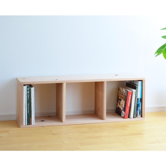 受注生産品 オープンシェルフ 3×2 杉材 無垢 一枚板 本棚 ハンドメイド