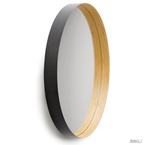 TEORI ZERO Mirror L 58cm 乳白 竹製 壁掛けミラー TEORI 竹の 壁掛けミラー ZERO L 乳白 墨色直径58cm 木製 竹製 天然木