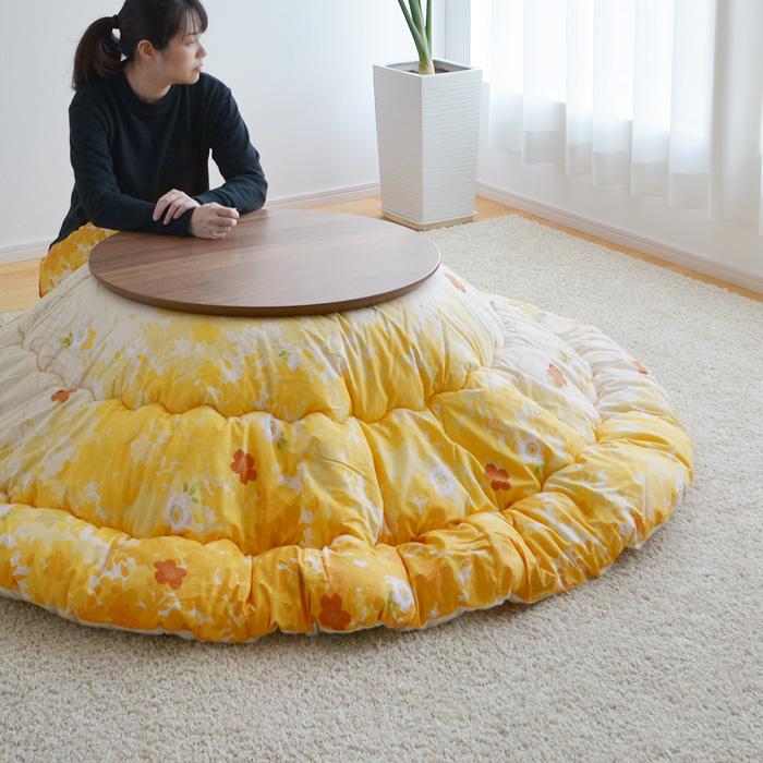 こたつ テーブル 円形 直径75cm カーム 16466 ウォールナット 丸