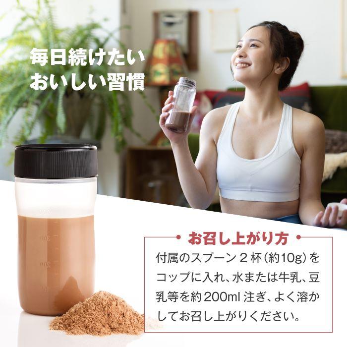 【10個】ホエイ\u0026ソイプロテイン ココア味 300ｇ (約30回分) 粉末タイプ 計量スプーン付 国産 豊富な栄養素 飲みやすいの画像