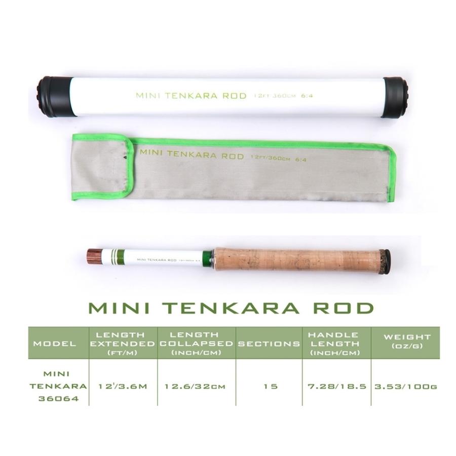 MINI-TENKARA ミニ テンカラロッド 3.6m/32cm 6:4 軽量コンパクト小継