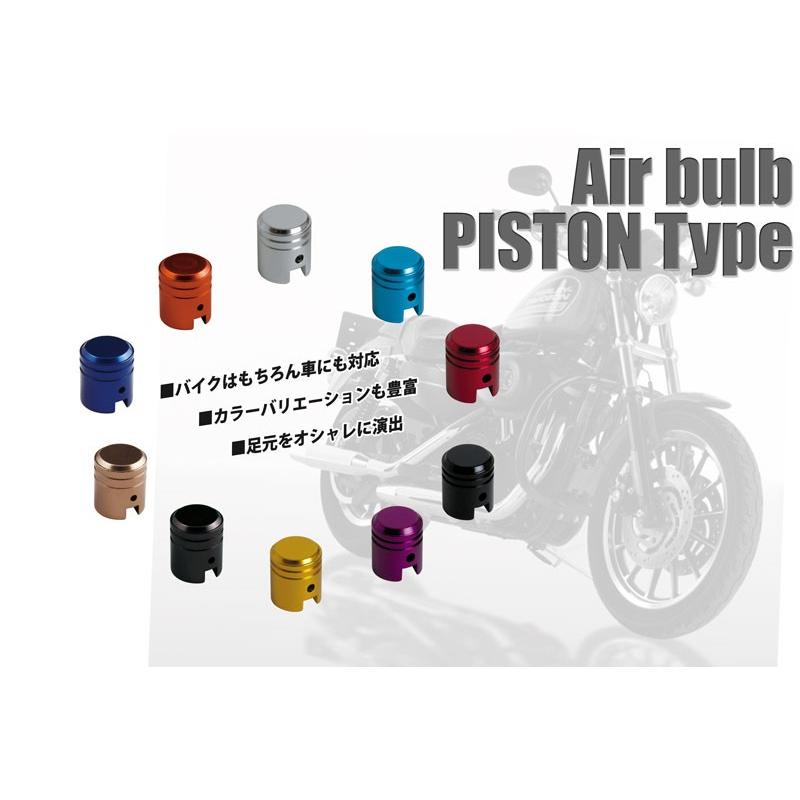 バイクの足元おしゃれに エアバルブ Pistonタイプ カラーも豊富な10種類 手頃なバルブキャップ B Vm Piston Bigrow Direct 通販 Yahoo ショッピング