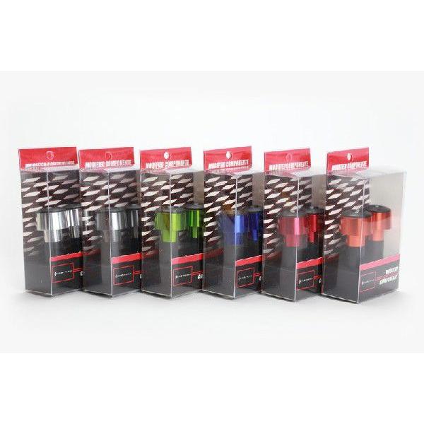 バーエンド キャップ スライダー（レッド・オレンジ・ブルー・グリーン・シルバー・チタン）直径22.2mmほとんどの国産車&輸入車に適合 |  | 02