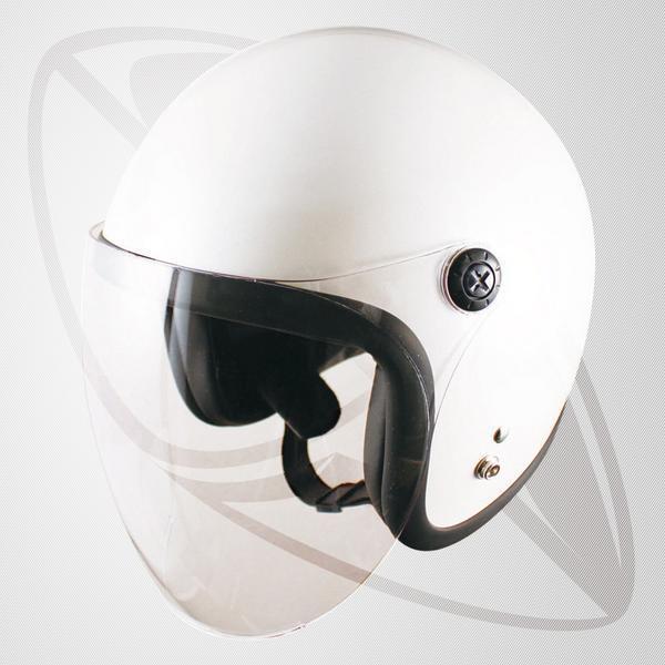ジェット型ヘルメット(58~59cm）ホワイト bjl65sr（SG規格適合）送料