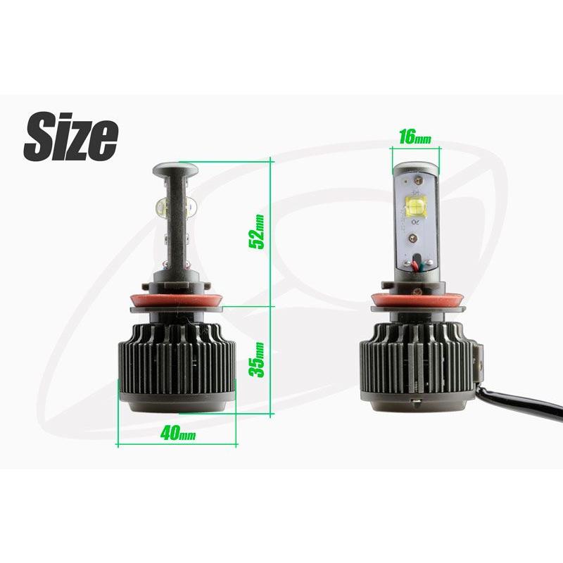 LED ヘッドライトバルブ 30w 3000lm(H8・H11・H16共用バルブ