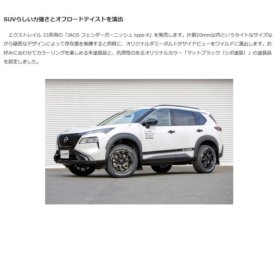 JAOS（ジャオス） フェンダーガーニッシュ type X 未塗装品 2022.07