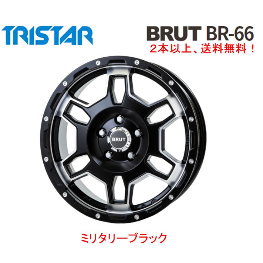 トライスター BRUT BR-66 ブルート br66 デリカD5 6.5J-16 +30 5H114.3 ミリタリーブラック １本価格 ２本以上ご注文にて送料無料