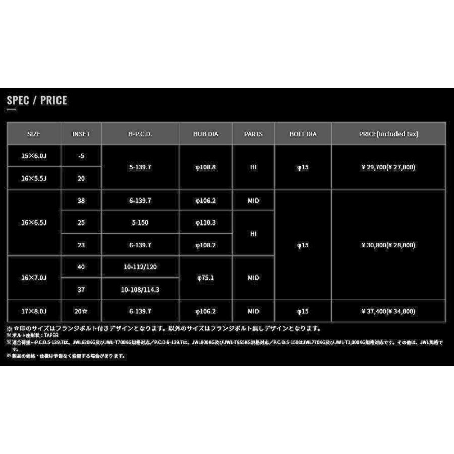 CRIMSON DEAN COLORADO クリムソン ディーン コロラド 7.0J-16 +37 10H108/114.3 選べるホイールカラー & BFGoodrich Mud-Terrain T/A KM3 245/70R16｜bigrun-ichige-store2｜03