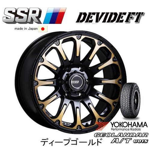 SSR - DEVIDE FT 150系 プラド 8.5J-20 +22 6H139.7 ディープゴールド \u0026 ヨコハマ GEOLANDAR A/T G015 265/50R20 夏タイヤ、ホイールセット-自動車-車、バイク、自転車