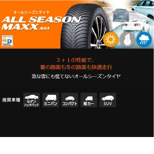 ダンロップ ALL SEASON MAXX AS1 オールシーズンマックス エーエスワン 195/55R16 87H オールシーズンタイヤ １本価格 ２本以上ご注文にて送料無料｜bigrun-ichige-store2｜02