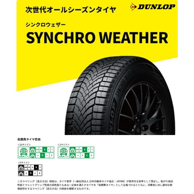 ダンロップ SYNCHRO WEATHER シンクロウェザー 225/55R19 103V XL オールシーズンタイヤ １本価格 送料無料 | DUNLOP | 01