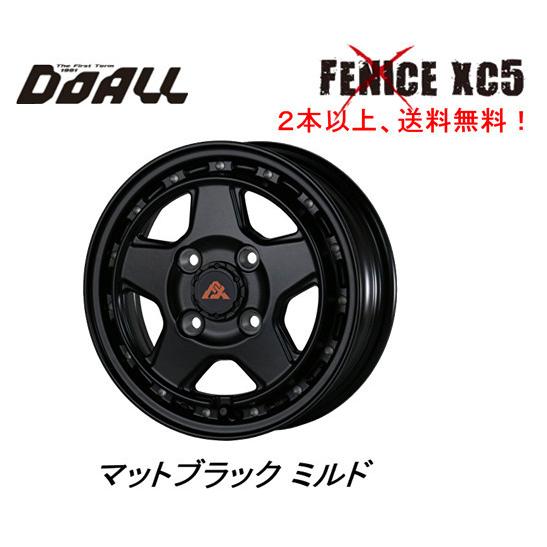 DOALL Fenice X XC5 フェニーチェ クロス エックスシー ファイブ 軽トラック 4.0J-12 +43 4H100 マットブラックミルド １本価格 ２本以上ご注文にて送料無料｜bigrun-ichige-store2