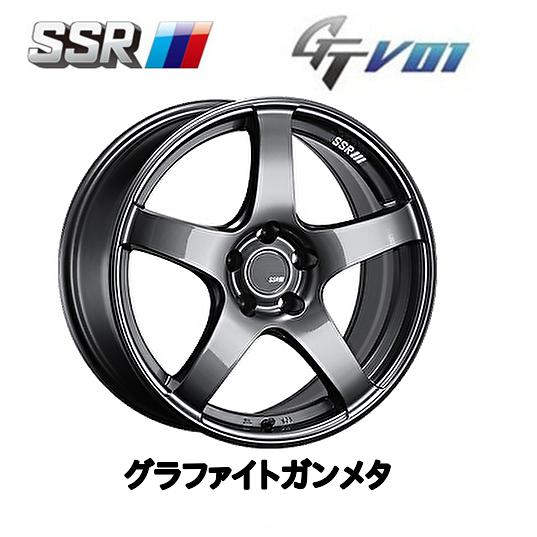 SSR SSR GTV01 7.5J-18 +53 5H114.3 グラファイトガンメタ 4本セット 