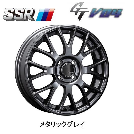 SSR SSR GTV04 7.0J-17 +42 4H100 メタリックグレー 4本セット 