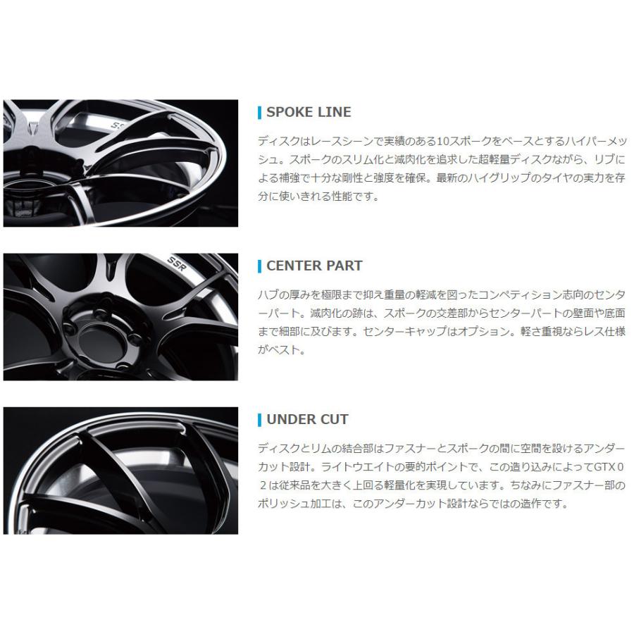 SSR GTX02 エスエスアール ジーティーエックスゼロツー 9.5J-18 +45/+22 5H114.3 グロスブラック 1本価格 2本以上ご注文にて送料無料の画像