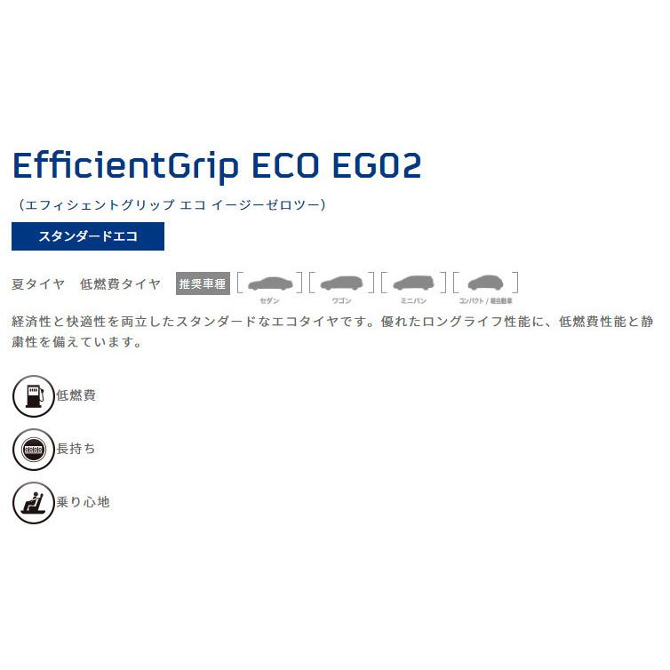 グッドイヤー Efficient Grip ECO EG02 エフィシェントグリップ エコ eg02 165/60R15 77H １本価格 ２本以上ご注文にて送料無料｜bigrun-ichige-store2｜02
