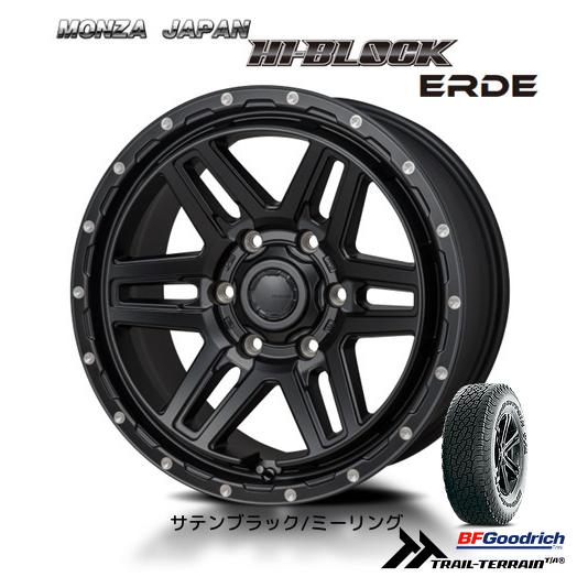 MONZA JAPAN - Japan三陽 HI BLOCK ERDE 150系 プラド 8.0J-17 +20 6H139.7 繻子黒いこと/ミーリング \u0026 BFGoodrich Trail-Terrain T/A 265/65R17 車、バイク、自転車-タイヤ、ホイール-自動車