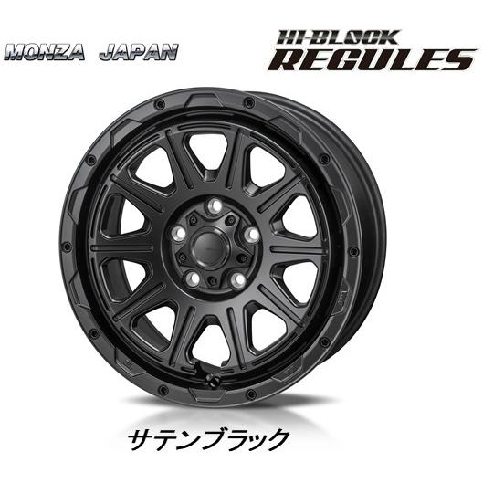 MONZA JAPAN - Japan 三陽 HI BLOCK REGULES 御機嫌立ちはだかる レグルス 50系 RAV4 7.5J-17 +41 5H114.3 繻子黒いこと お得な４本SET 貨物輸送無料 タイヤ、ホイール-自動車