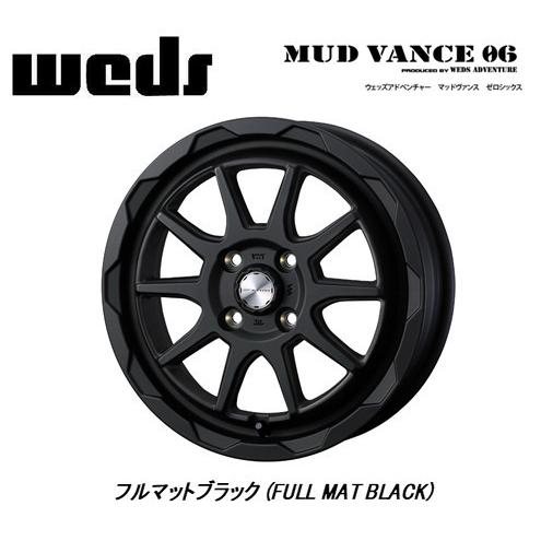 WEDS ADVENTURE MUD VANCE 06 軽自動車 4.5J-15 +45 4H100 フルマットブラック ４本セット