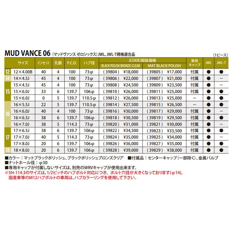 WEDS（ウェッズ） WEDS MUDVANCE 06 マッドヴァンス ゼロシックス