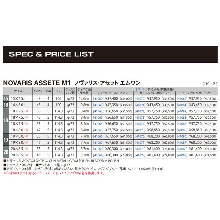 専用ページ①〜⑤ WEDS NOVARIS ASSETE M1 ウェッズ ノヴァリス アセット エムワン