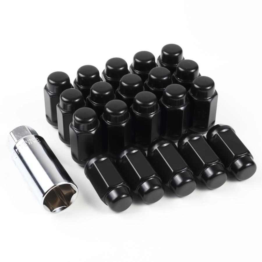 和泉　特殊ナット　M14xP1.5 袋ナット21 ブラック ロングブラック袋ナット M14×1.5 21HEX アダプター 22/21HEX付 5穴用