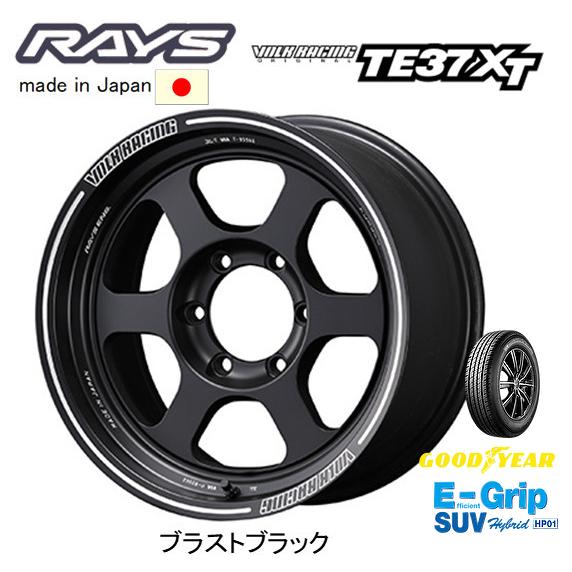 RAYS レイズ VOLK RACING TE37XT FJクルーザー 8.0J-17 +20 6H139.7 ブラストブラック \u0026 グッドイヤー E-Grip SUV HP01 265/70R17