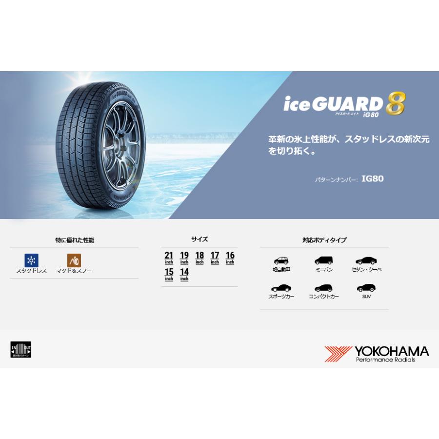 iceGUARD 2025年製 ヨコハマ 8 アイスガード エイト iG80 205/65R15