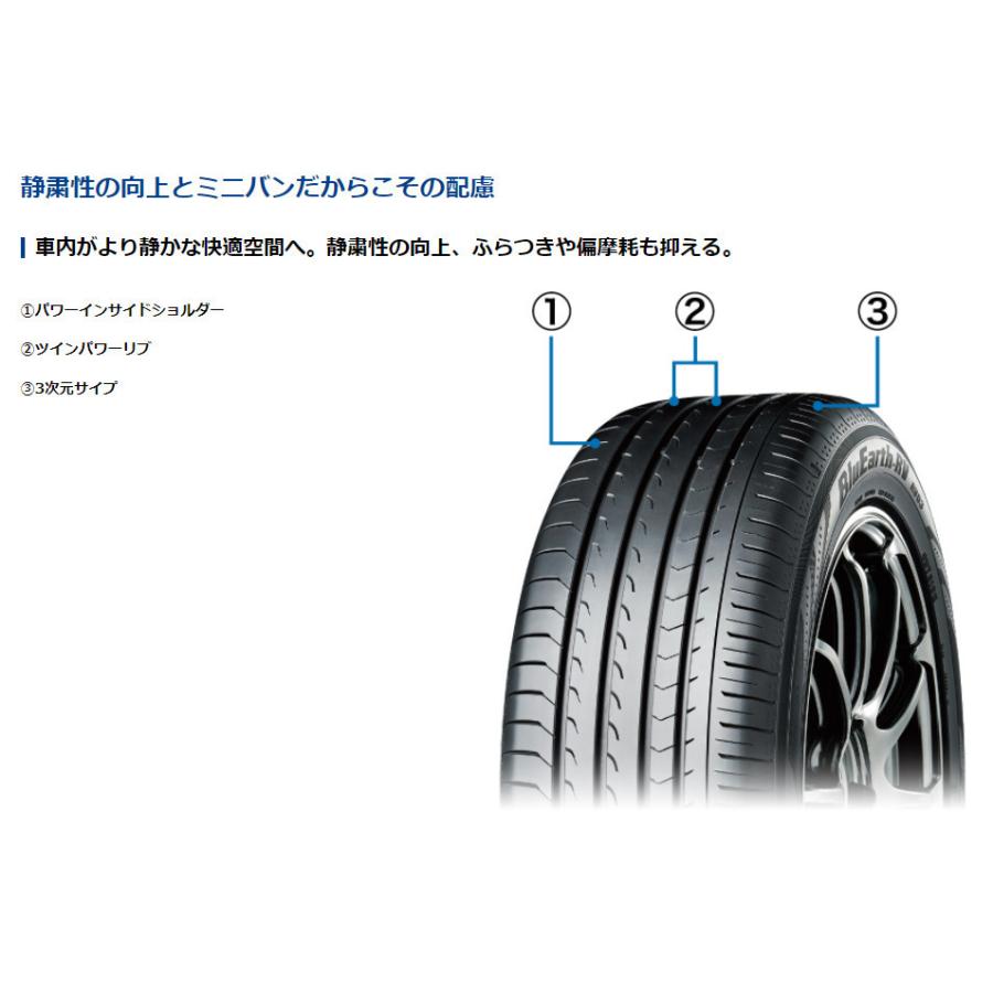 ヨコハマ BluEarth-RV RV03 ブルーアース アールブイ アールブイゼロスリー 225/55R17 101V  XL ミニバン専用タイヤ １本価格 ２本以上ご注文にて送料無料の画像