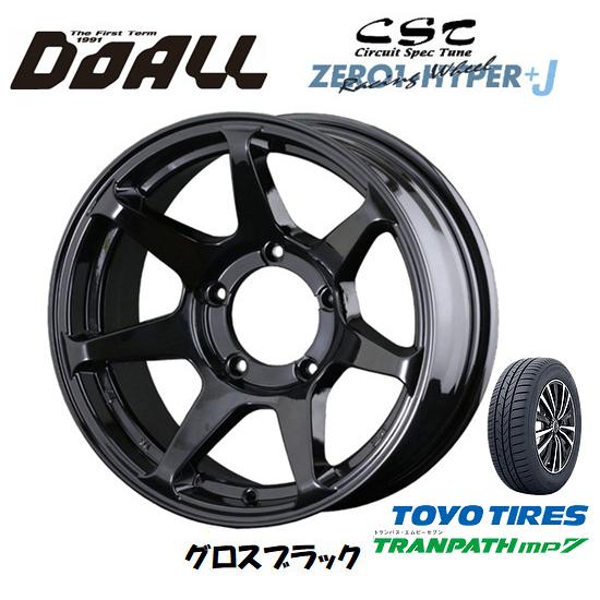 DOALL CST ZERO 1 HYPER +J ハイパー ジェイ ジムニー シエラ 6.0J-16 ±0 5H139.7 グロスブラック & トーヨー トランパス mp7 215/70R16｜bigrun-ichige-store2