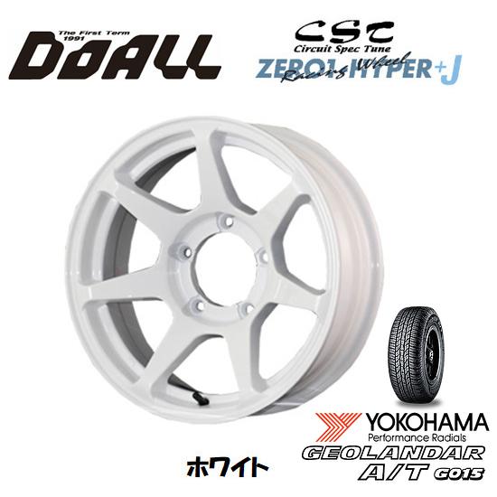 DOALL CST ZERO 1 HYPER +J ハイパー ジェイ ジムニー シエラ 6.0J-16 ±0 5H139.7 ホワイト & ヨコハマ ジオランダー A/T G015 215/70R16
