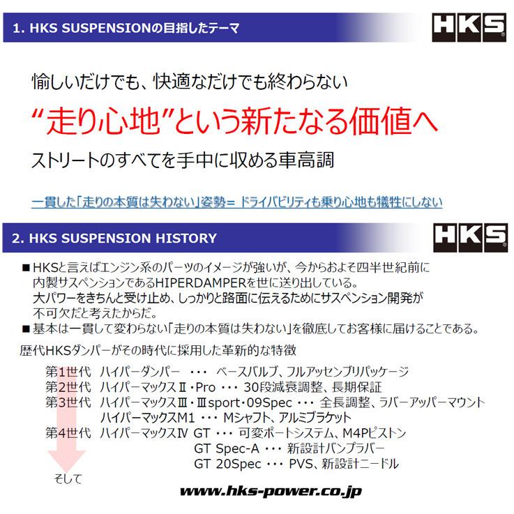 HKS ハイパーマックスシリーズ HIPERMAX S ハイパーマックス エス ニッサン スカイライン RV37 2019y/09- 品番 80300-AN017の画像