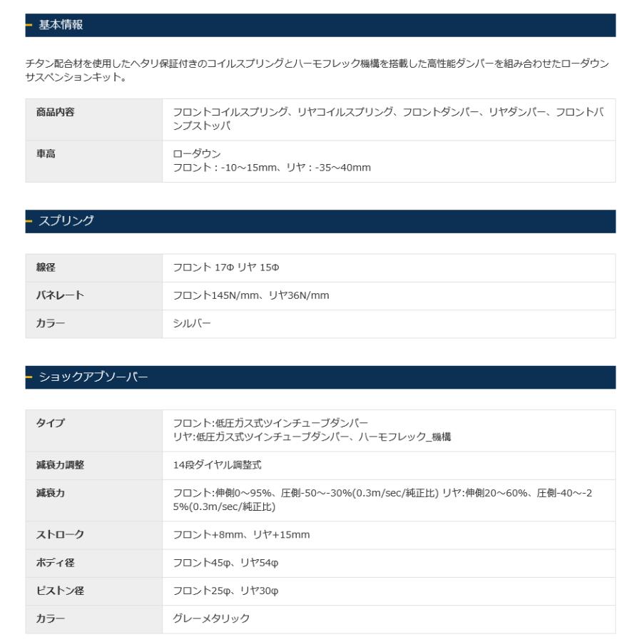JAOS BATTLEZ ジャオス バトルズ ローダウンセット VFA ディーゼル車用 2015.06-24.04 150系 プラド A736066Bの画像