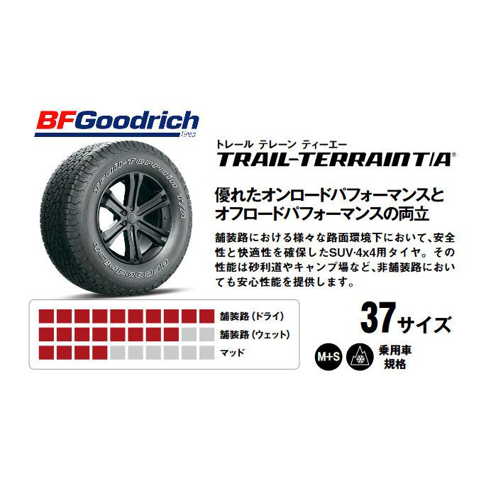 JAOS ADAMAS BL5 ジャオス アダマス ビーエルファイブ 7.0J-16 +40/+30 5H114.3 マットブラック 日本製 & BFGoodrich Trail-Terrain T/A 215/65R16｜bigrun-ichige-store｜07