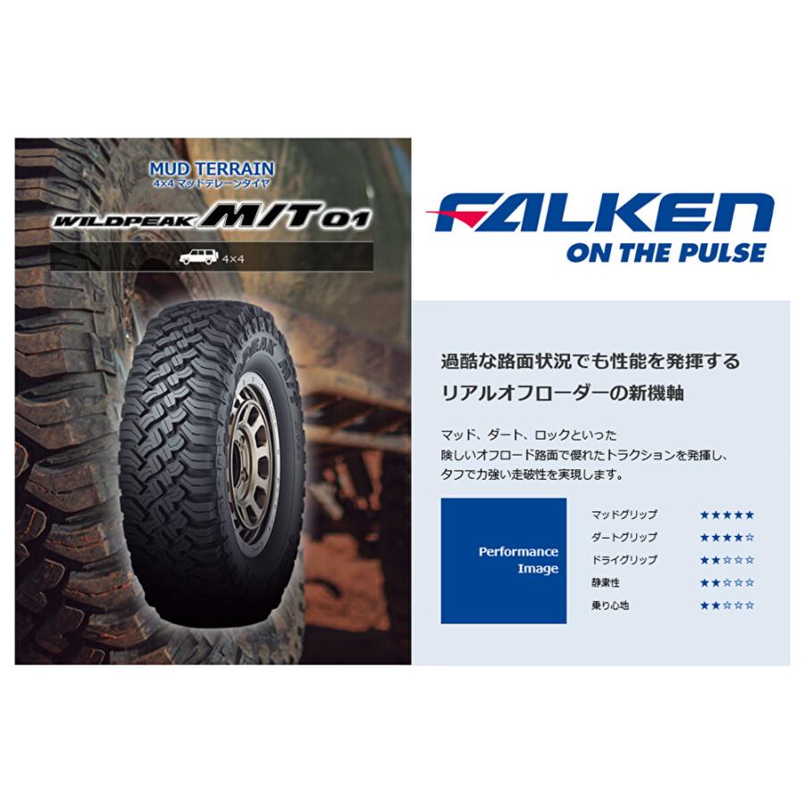 4X4エンジニアリング Air/G エアージー Rocks ジムニー O/F 6.0J-16 -5 5H139.7 マットブラック/リムDC & ファルケン ワイルドピーク M/T 01 185/85R16｜bigrun-ichige-store｜03