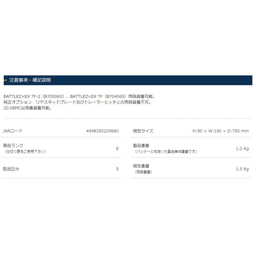 JAOS（ジャオス） リヤスキッドプレート ブラスト 2009.09-24.04 150系