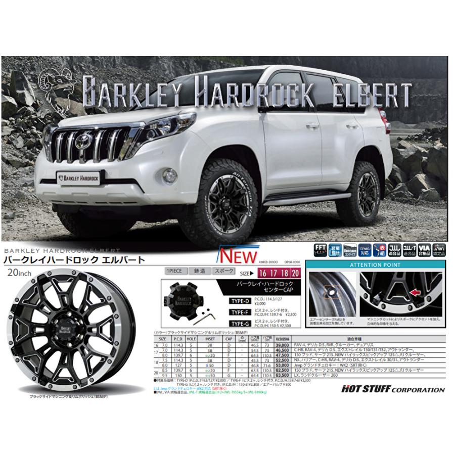 HOT STUFF バークレイ HARD-ROCK エルバート 7.5J-18 +38 5H114.3 